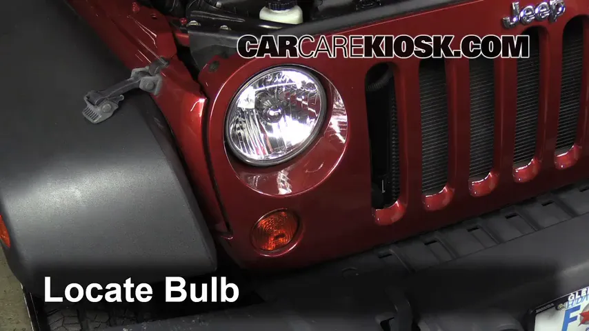 2010 Jeep Wrangler Unlimited X 3.8L V6 Lights Headlight (replace bulb)